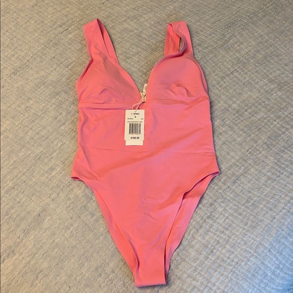 NWT! Seamless Katniss One Piece Swimsuit: Guava - Picture 5 of 6